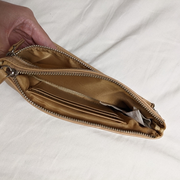 DANIER Genuine Leather Wallet with Strap in Tan - Picture 2 of 8